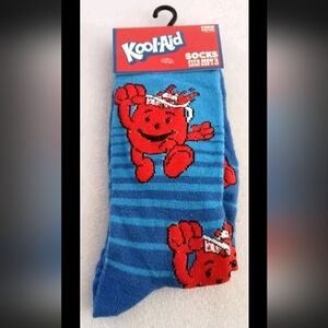 Kool-Aid Drink New Pair Novelty Advertising Crew Socks OSFM Fits 6-12 2024